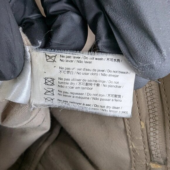 Lacoste Mini Tote Bag Black Canvas Striped Handles Zip Closure - Picture 14 of 16